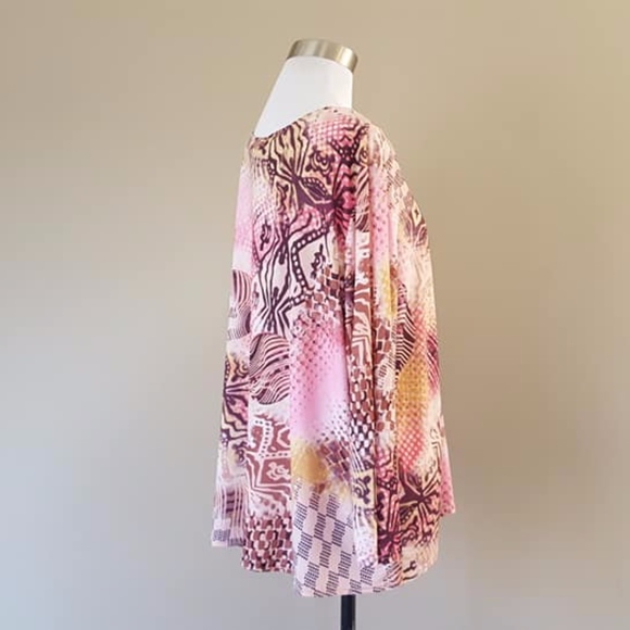 Pullover Top Pamela McCoy Pink Shades Long Sleeved - Picture 5 of 7